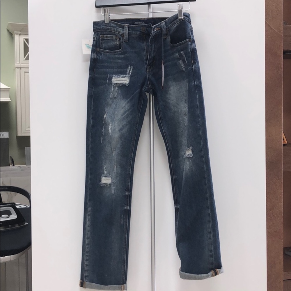 Slightly ripped jeans